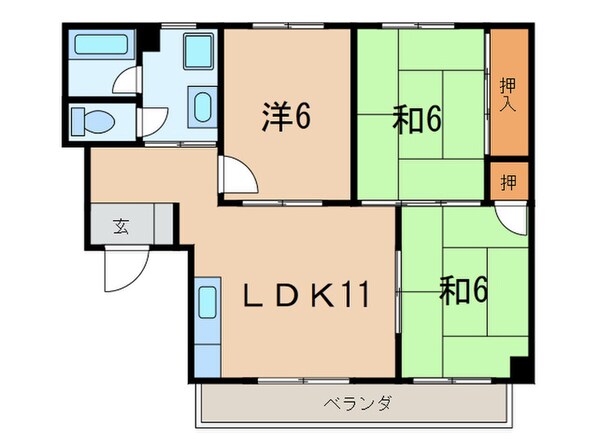 レッドサン・イケヤの物件間取画像